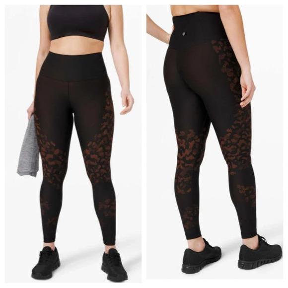 Lululemon Mapped Out High Rise Tight 28" *Camo Black / Brick 27133 - Picture 1 of 14